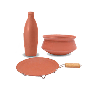 Combo Offer – Water bottle(1 liter),Handi (1 liter),Simple Tawa With Handle(9 Inch) - Combo Offers